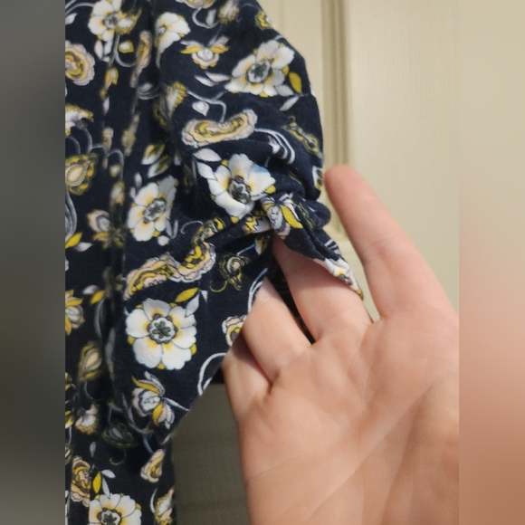 LOFT Navy and White Floral Mini Dress - Picture 2 of 3